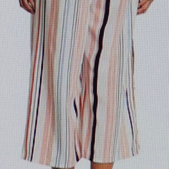 PAPILLION Stripe Knot Detail Wide Leg Sleeveless Jumpsuit Size L - Picture 6 of 6